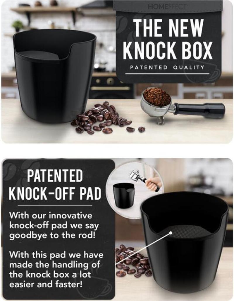 Powder Residue Box Black Deep Bowl Non-slip Detachable Knock  Kitchen &amp; Dining room appliances