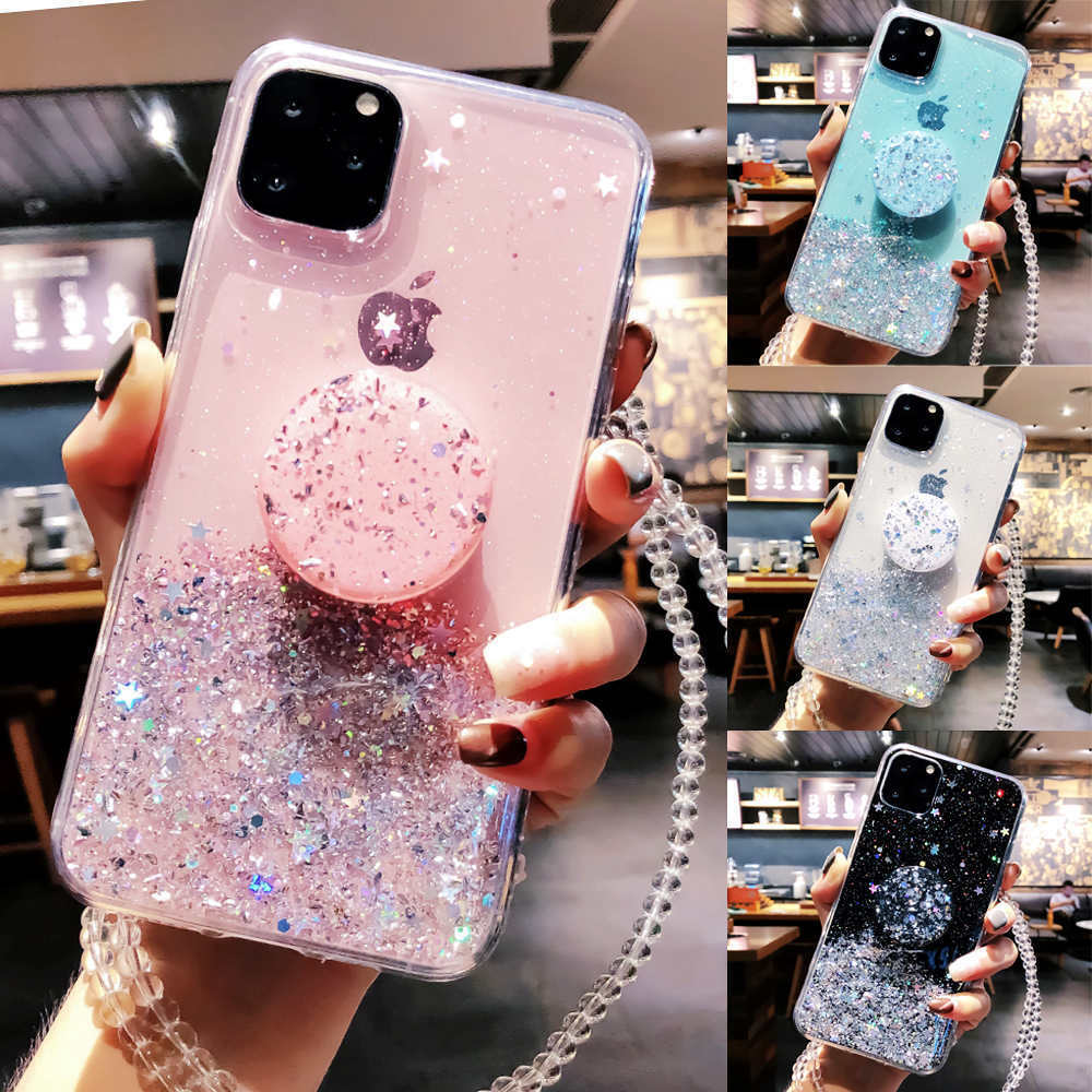 Bling Glitter Case For iPhone 11 Pro Max 11 Pro 11 XS XR X XS Max 6s 6 7 8 Screen Protectors