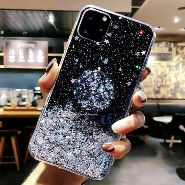 Bling Glitter Case For iPhone 11 Pro Max 11 Pro 11 XS XR X XS Max 6s 6 7 8 Screen Protectors