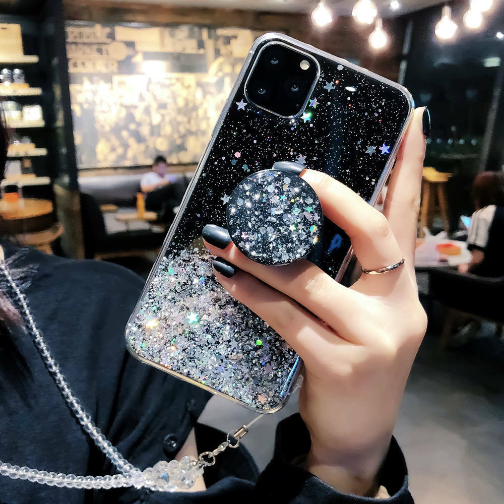Bling Glitter Case For iPhone 11 Pro Max 11 Pro 11 XS XR X XS Max 6s 6 7 8 Screen Protectors