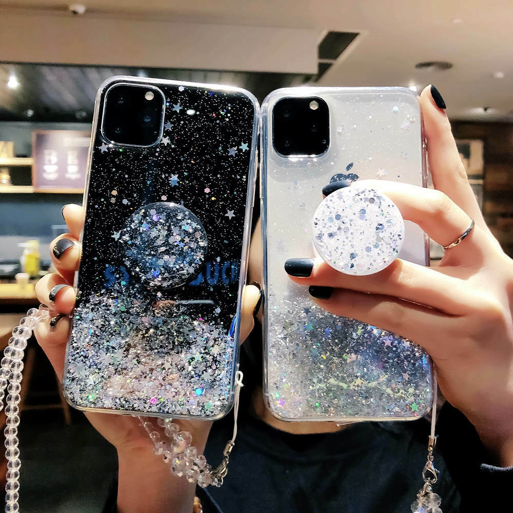 Bling Glitter Case For iPhone 11 Pro Max 11 Pro 11 XS XR X XS Max 6s 6 7 8 Screen Protectors