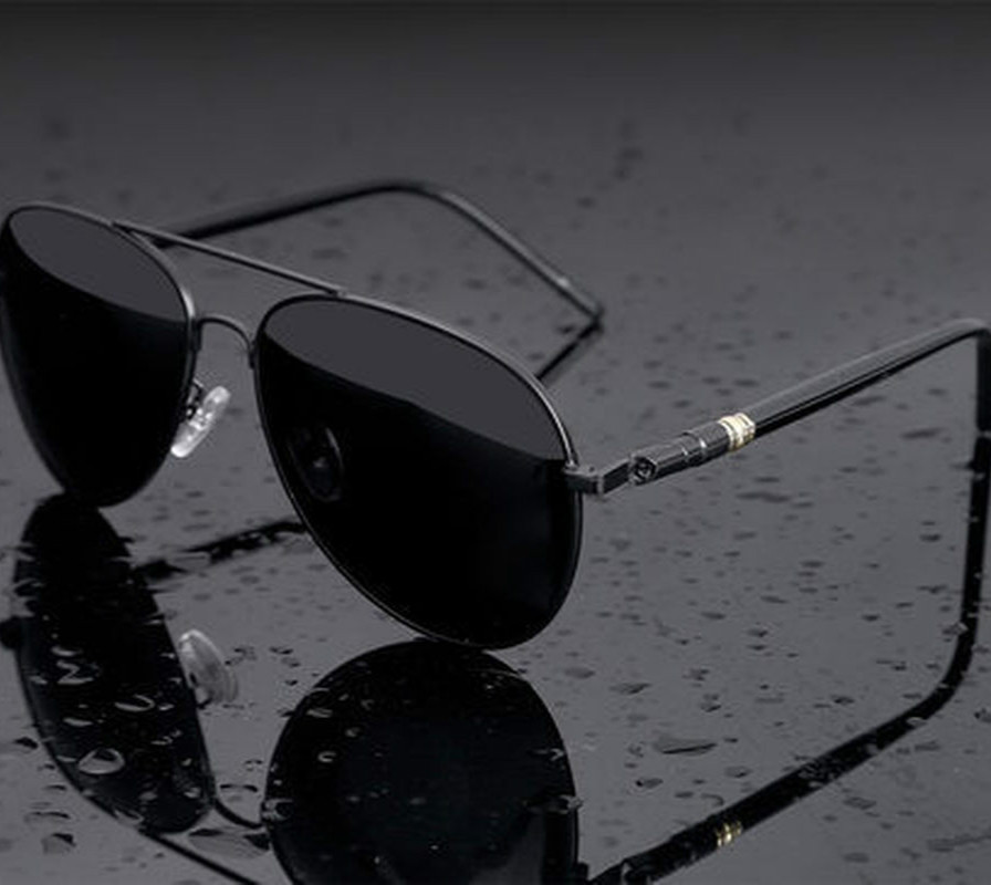 Aviation  Frame Quality Spring Leg Alloy Men Sunglasses Polarized Brand Design Pilot Male Sunglasses