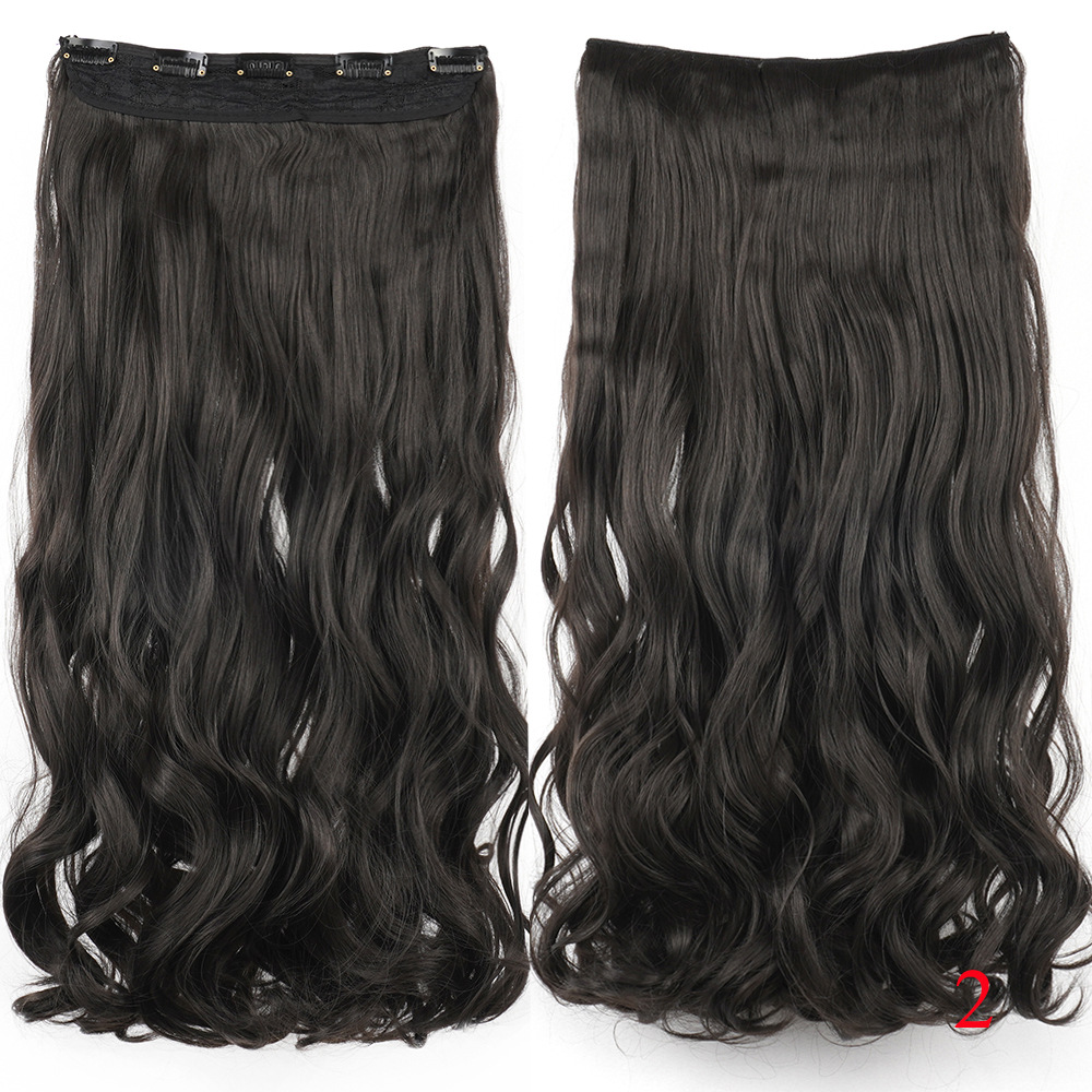 Curly clip clip hair curtain European and American wig hair piece Wigs