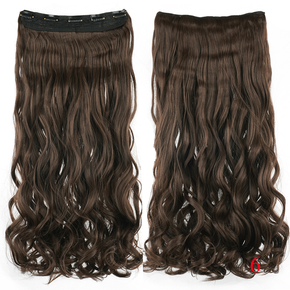 Curly clip clip hair curtain European and American wig hair piece Wigs