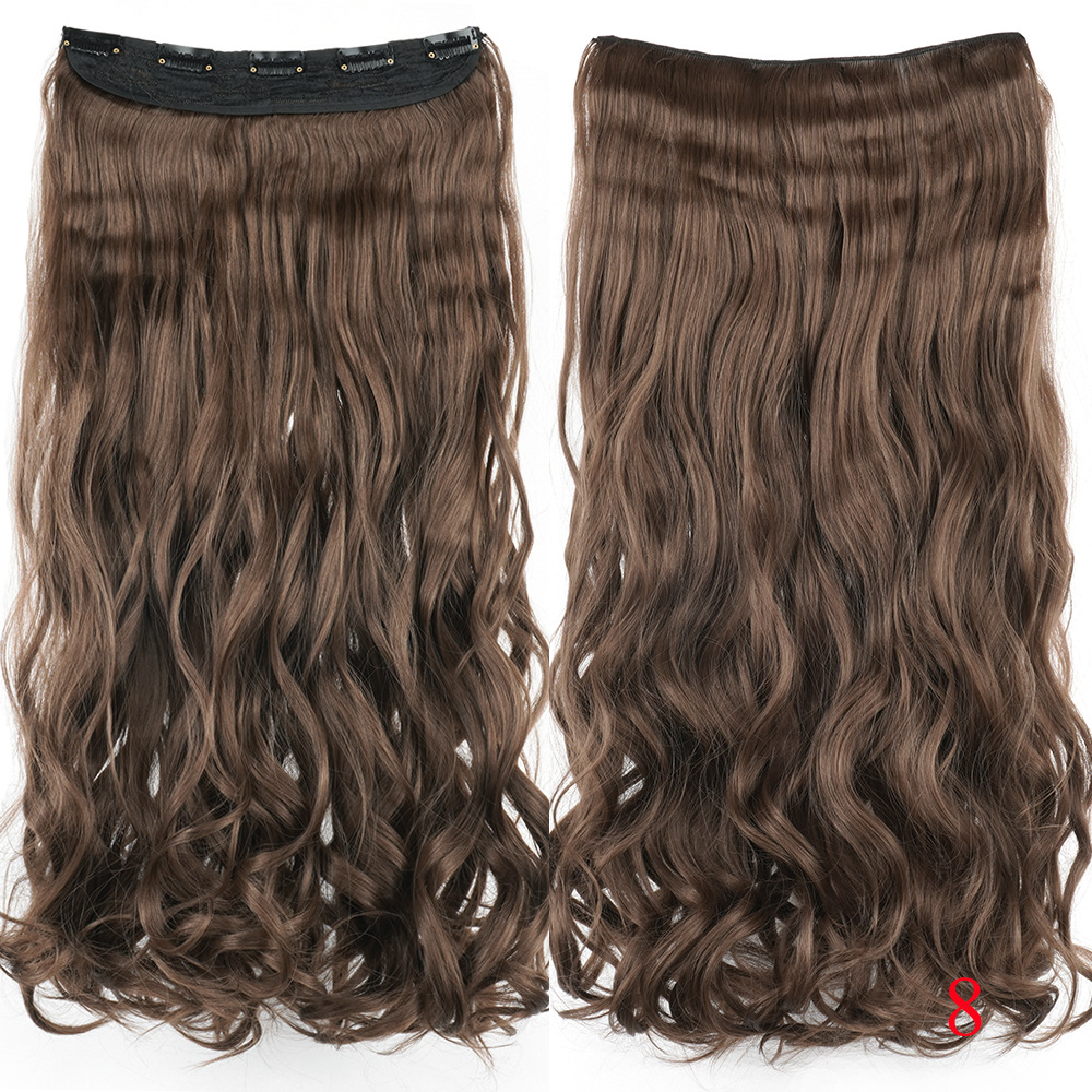 Curly clip clip hair curtain European and American wig hair piece Wigs