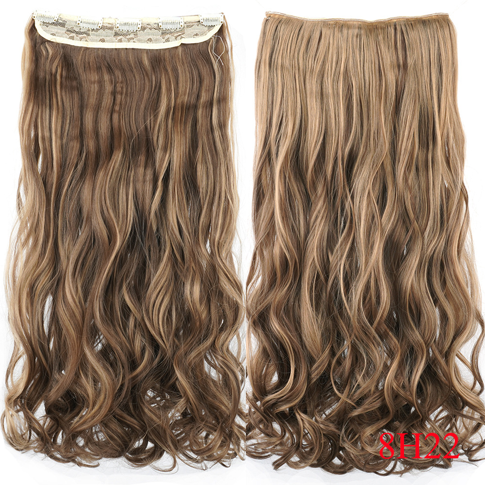 Curly clip clip hair curtain European and American wig hair piece Wigs