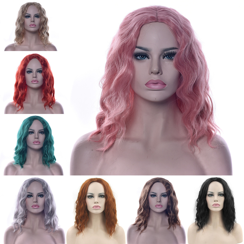 Short curly headgear high temperature silk short curly Cosplay  Wigs