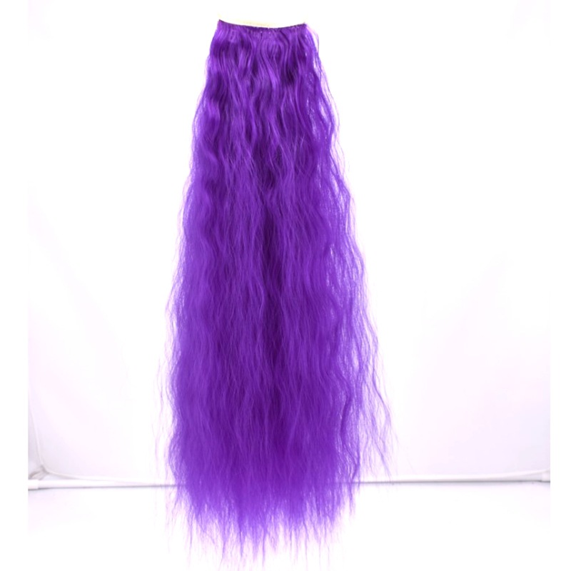 Wig horse tail corn hot horse tail corn silk fluffy bandage Matt high temperature silk 60cm Wigs