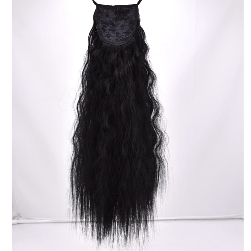 Wig horse tail corn hot horse tail corn silk fluffy bandage Matt high temperature silk 60cm Wigs