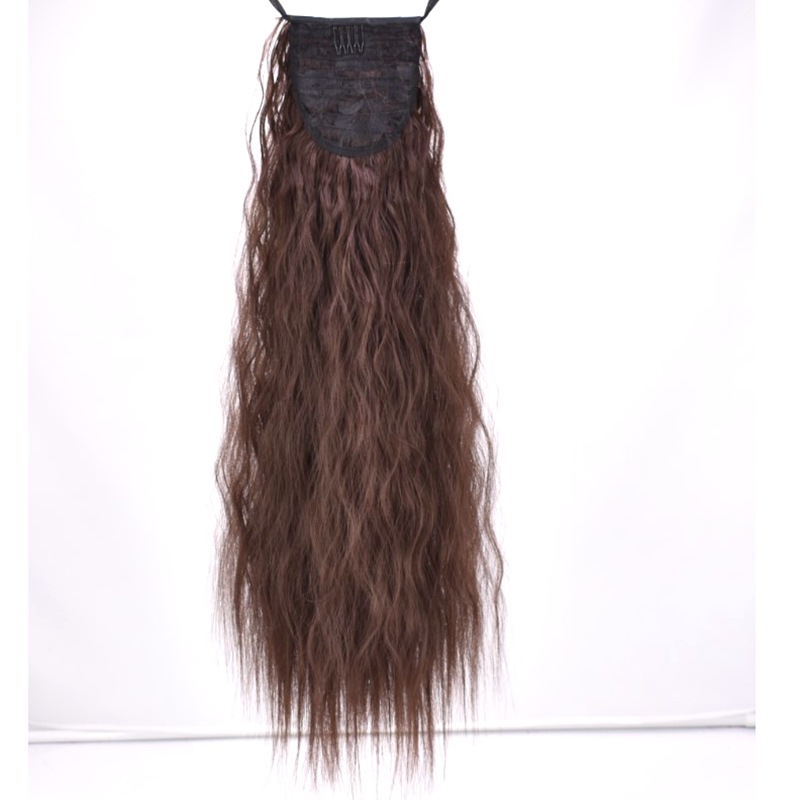 Wig horse tail corn hot horse tail corn silk fluffy bandage Matt high temperature silk 60cm Wigs