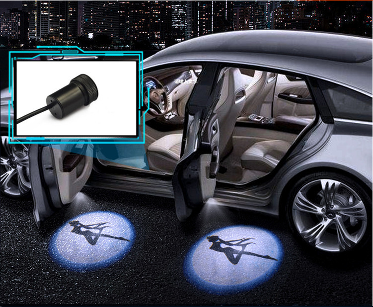 2PCS Motorcycle decoration light car led courtesy laser projector logo Lights &amp; Lighting Accessories
