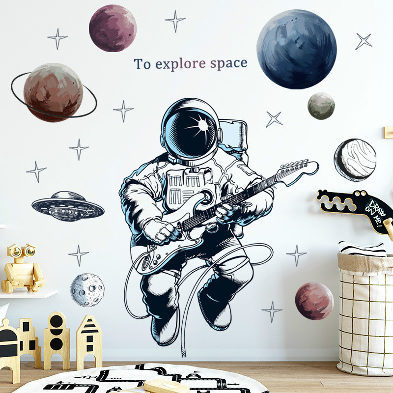 Space Astronaut Wall Stickers for Kids Room Boy Room Decoration Planets  Home Decor