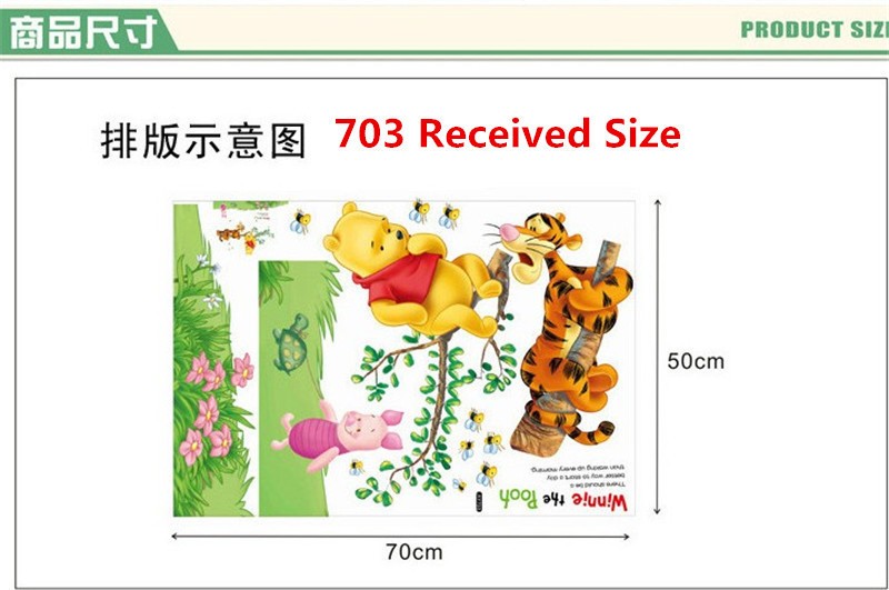 Animal cartoon Winnie Pooh tree wall stickers for kids rooms boys girl home decor