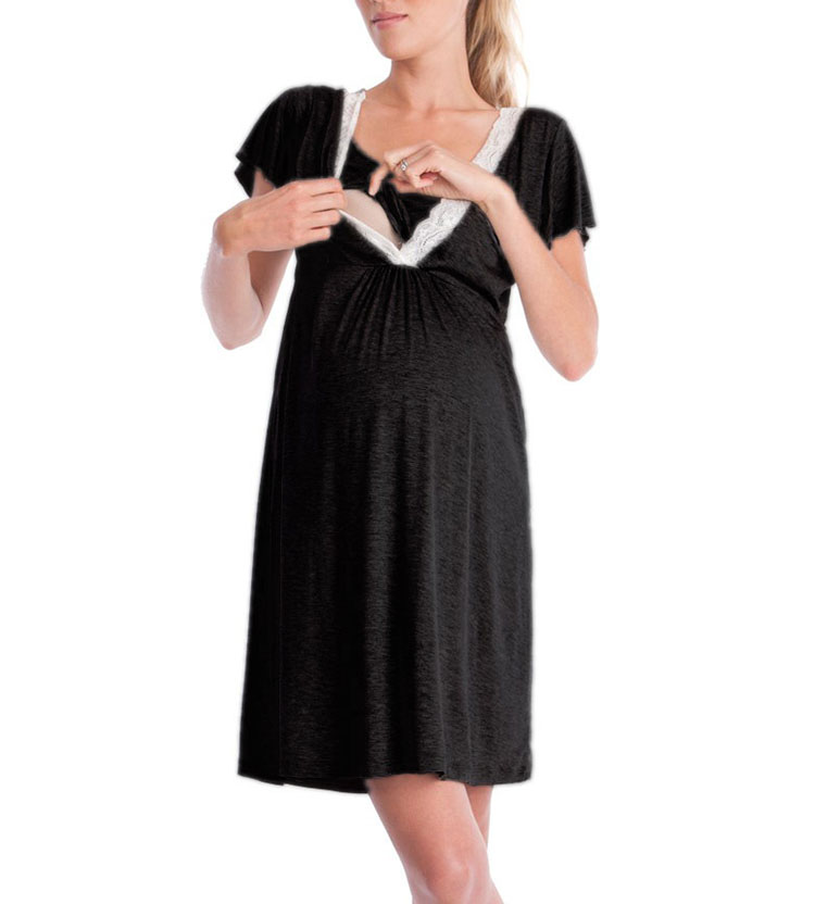 Pajamas Sleepwear Nursing Pregnant Pajamas Mother Breastfeeding Nightgown Maternity Tops