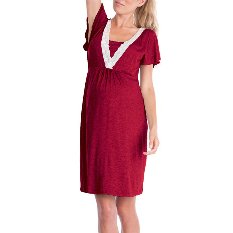 Pajamas Sleepwear Nursing Pregnant Pajamas Mother Breastfeeding Nightgown Maternity Tops