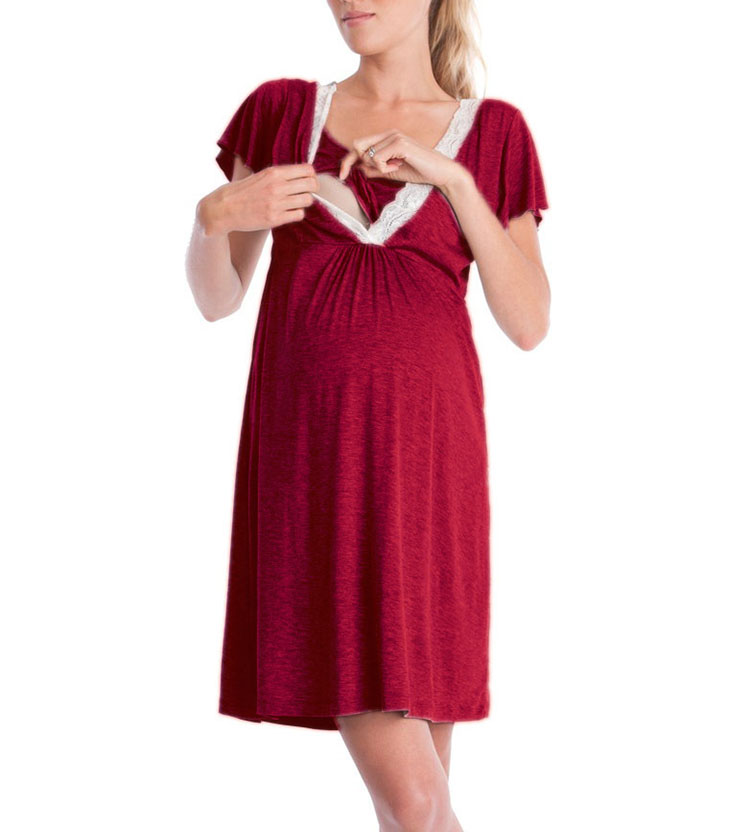 Pajamas Sleepwear Nursing Pregnant Pajamas Mother Breastfeeding Nightgown Maternity Tops