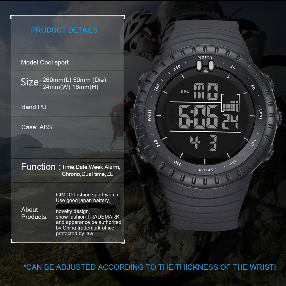 Outdoor Sport Digital Watch Men Sports Watches For men Running Stopwatch Military Watches