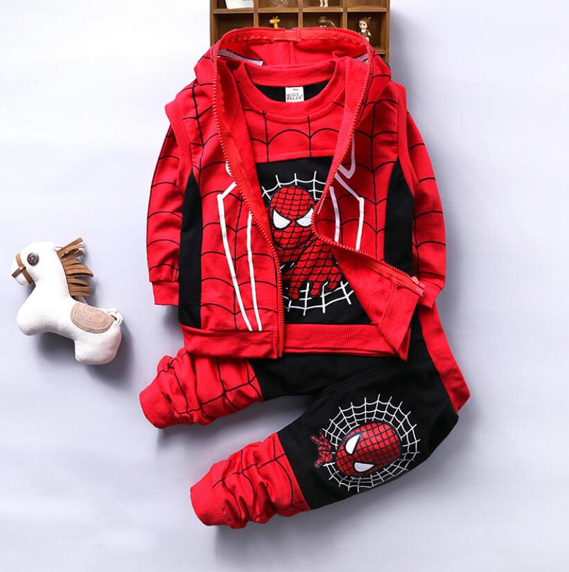 Baby Spiderman Clothing Sets Cotton Sport Suit For Boys Clothes Spring Costumes
