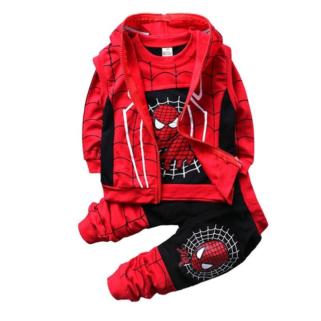 Baby Spiderman Clothing Sets Cotton Sport Suit For Boys Clothes Spring Costumes