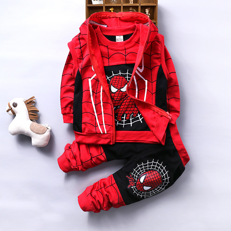 Baby Spiderman Clothing Sets Cotton Sport Suit For Boys Clothes Spring Costumes