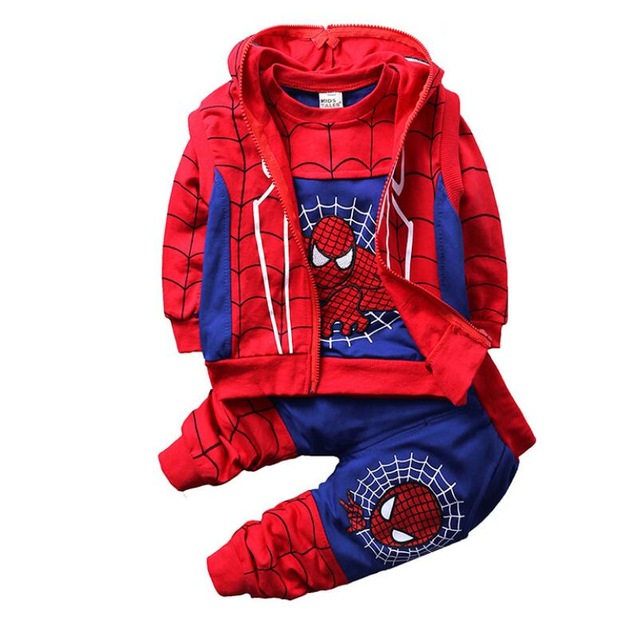 Baby Spiderman Clothing Sets Cotton Sport Suit For Boys Clothes Spring Costumes