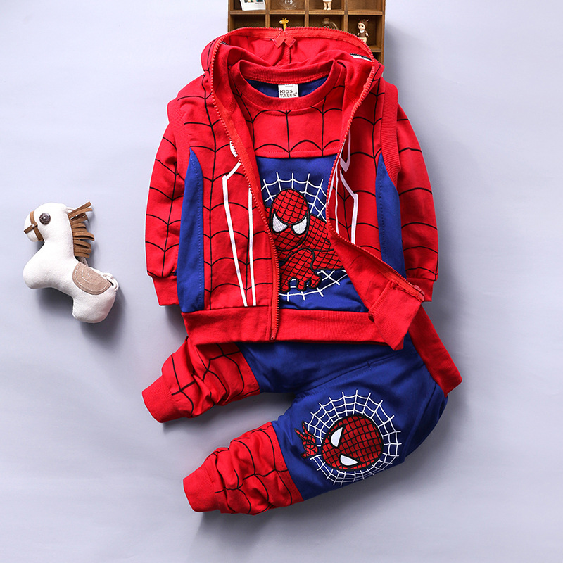 Baby Spiderman Clothing Sets Cotton Sport Suit For Boys Clothes Spring Costumes