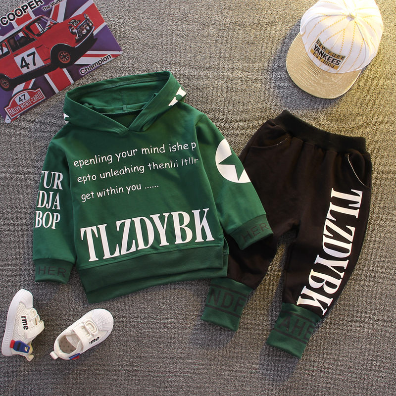 Baby Clothes Children Boys Girls sport letters Hoodies Pants 2Pcs/sets Toddler T-shirts &amp; Polos