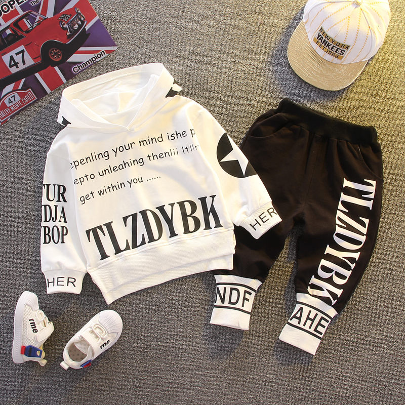 Baby Clothes Children Boys Girls sport letters Hoodies Pants 2Pcs/sets Toddler T-shirts &amp; Polos