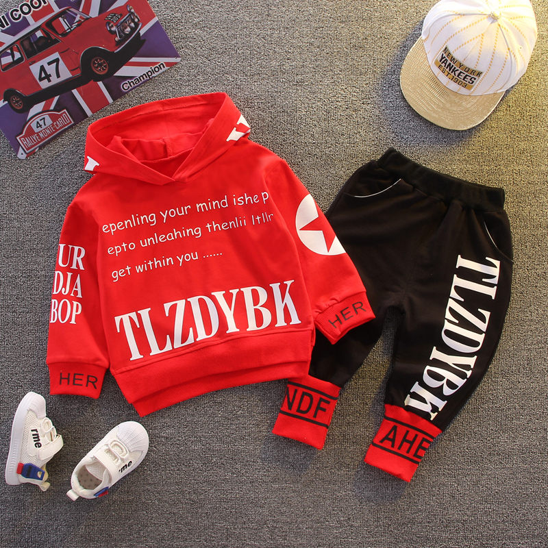 Baby Clothes Children Boys Girls sport letters Hoodies Pants 2Pcs/sets Toddler T-shirts &amp; Polos