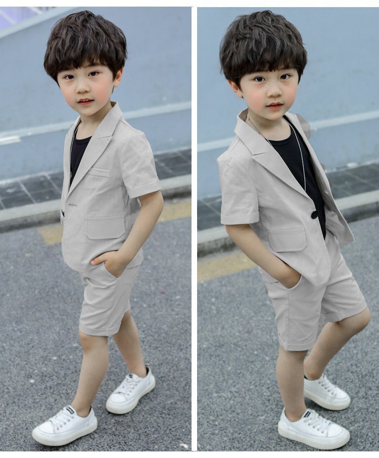 Boys Autumn New Gentleman Suit Jacket + Shirt + Pants 3 Pieces Coat Long Suits &amp; Blazers