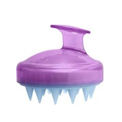 Mini Portable Silicone Hair Scalp Massage Comb Magic Hair Brush Soft Silicone Comb Bathroom Products purple one size