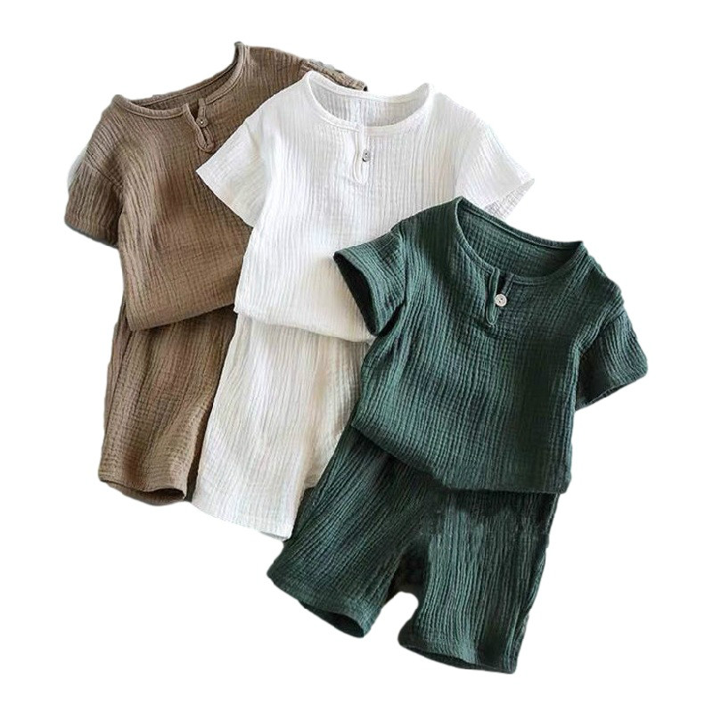 2PC Boys Girls Clothing Sets 2021 Summer Baby Girls Clothes Cotton And Linen Suits &amp; Blazers