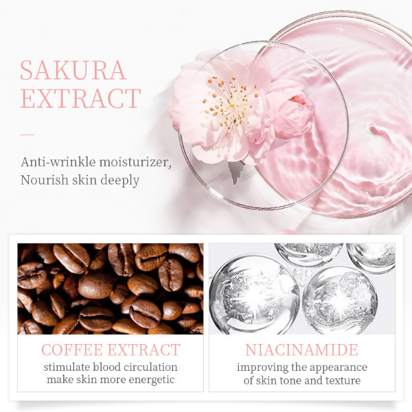 LAIKOU Sakura Essence Extract Eye Cream Anti-Aging Firming And Smooting Wrinkles Anti-Puffiness  Makeup