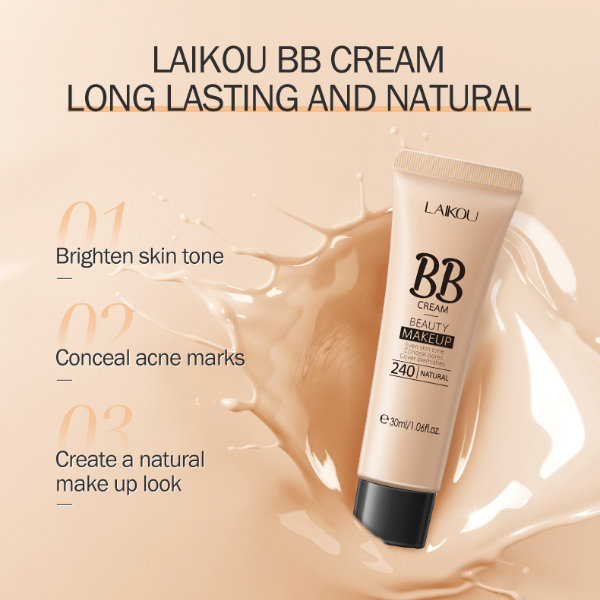 3 Colors BB Cream Long Lasting Liquid Foundation Waterproof Cover Acne Spot Natural Face Base Makeup