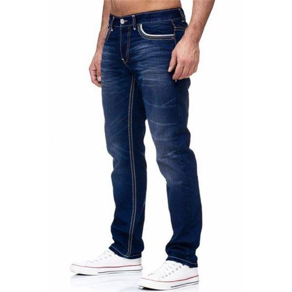 Mens jeans High quality fashion Daily Smart Casual men's stretch pants Street Style Students Vintage trousers
