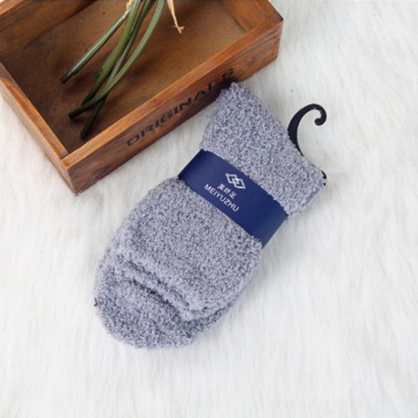 3PCS Winter Warm Fluffy Socks In Women's Socks Cute Soft Elastic Coral Velvet Socks Indoor Floor Towel Socks