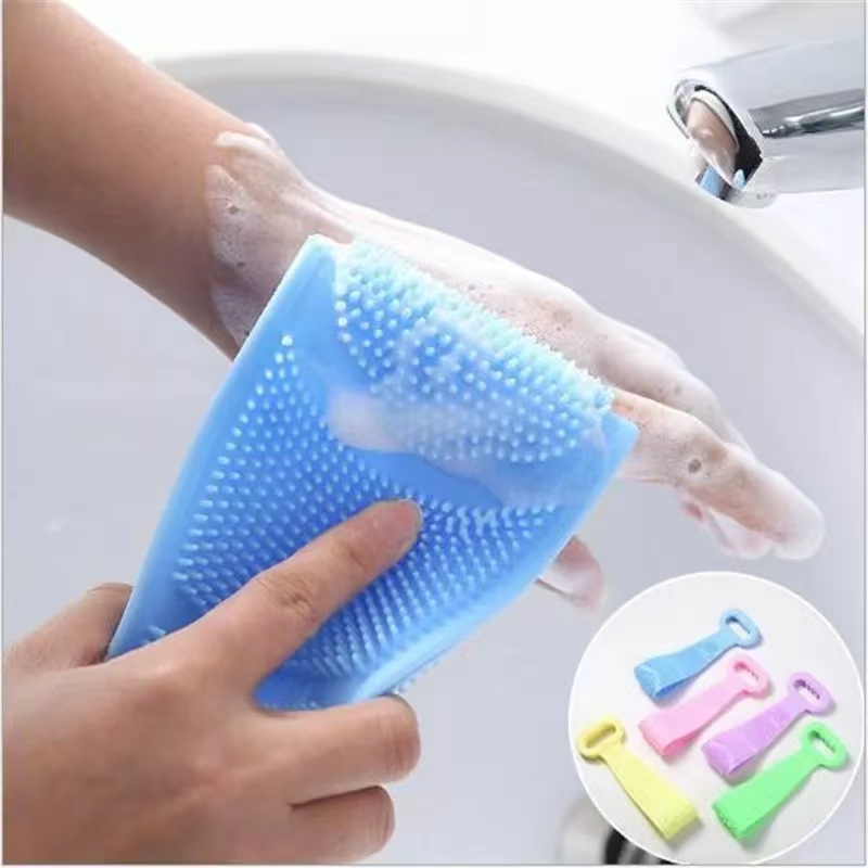 Magic Silicone Brushes Bath Towels Rubbing Back Mud Peeling Body Massage Shower Bathroom Products  Bath & Bathing Accessories > Bath > Bath Accessories