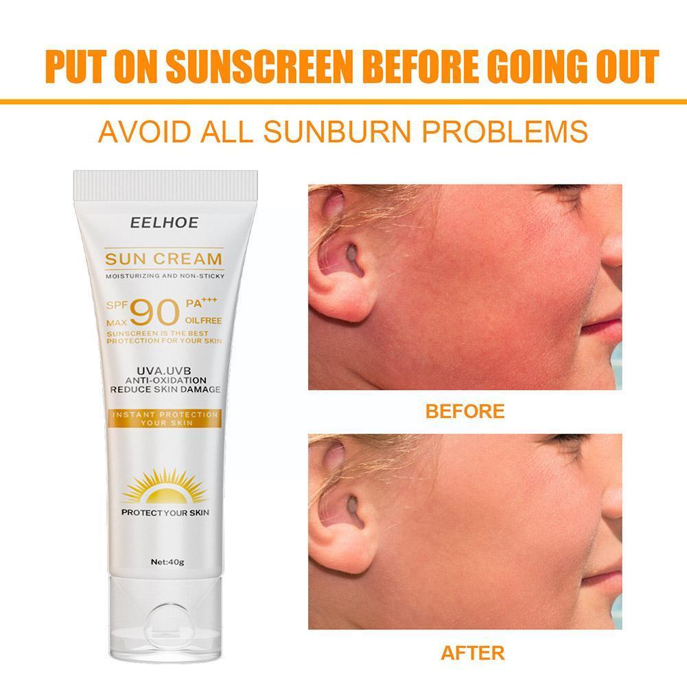 40g SPF90 Facial Body Sunscreen Whitening Sun Cream Sunblock Skin Oil-control Cream Sunscreen Moisturizing Protective Anti White