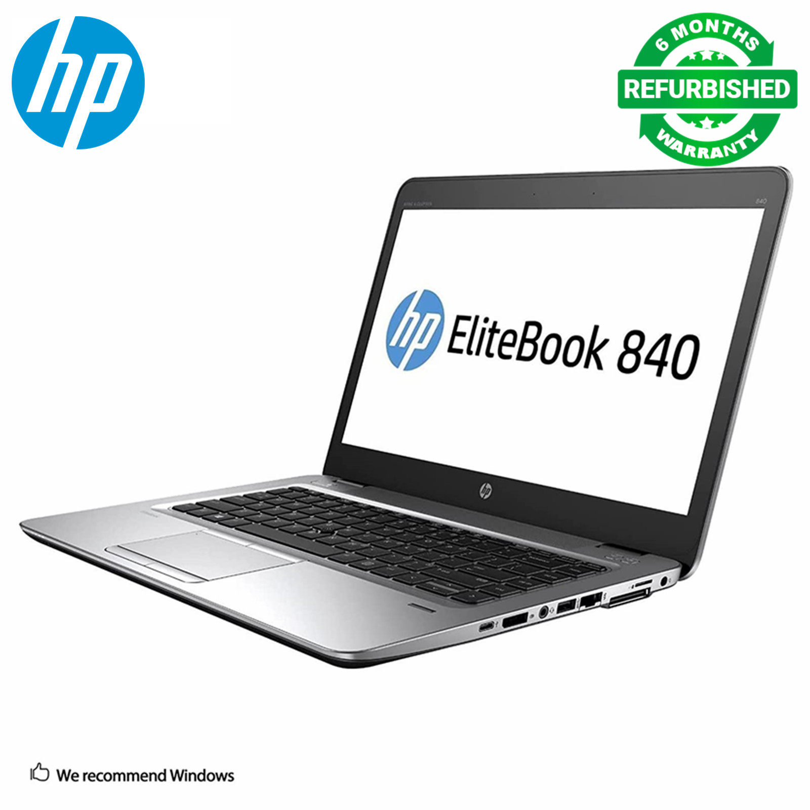 (Free Mouse i5+8gb+500gb+14''] Refurbished Hp Elitebook 840 G3 Laptop Intel Core i5 6th Gen 8GB 500GB SSD Backlit Keyboard 14" Notebook Windows 11 Office 2019