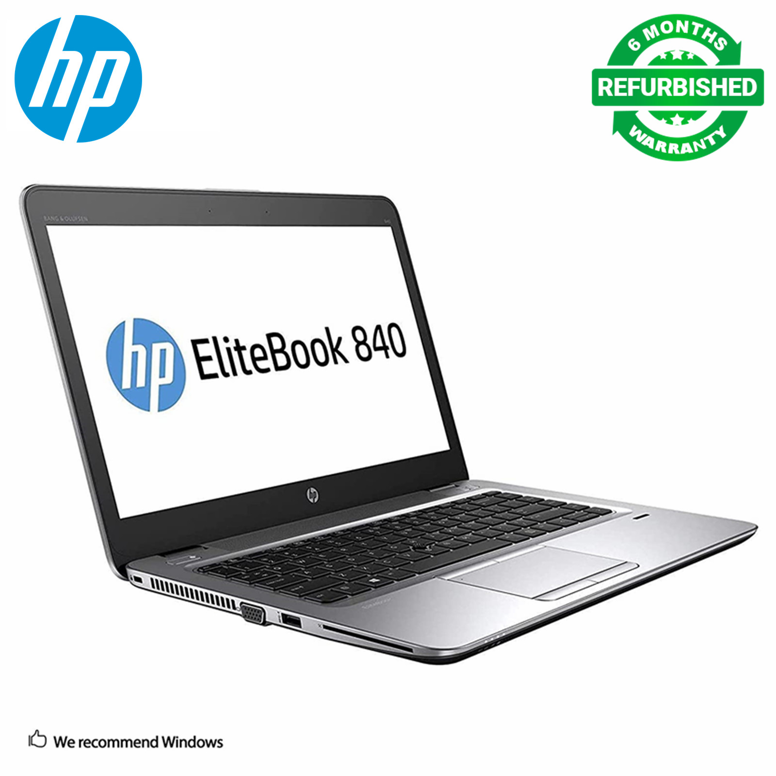 (Free Mouse i5+8gb+500gb+14''] Refurbished Hp Elitebook 840 G3 Laptop Intel Core i5 6th Gen 8GB 500GB SSD Backlit Keyboard 14" Notebook Windows 11 Office 2019