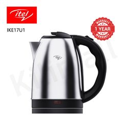 itel Electric Kettle 1.7L Stainless Steel Electric Kettle 1700W IKE17U1 As picture