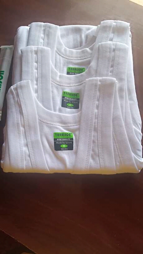 Men's Vests- 3 pcs in 1 pack (100% Cotton- All White)