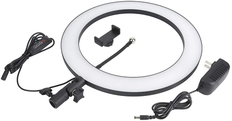 LED Ring Fill Light 14 Inch Dimmable Round with Phone Clip Set USB for Camera Video Live Streaming