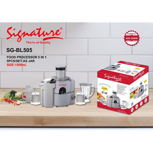 Signature 5 in 1 Food Processor /Blender/Juicer/Grinder