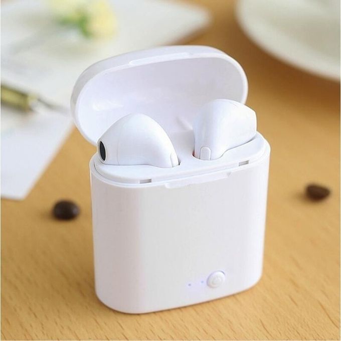 Small I7 TWS Wireless Waterproof Noise Reduction HD HIFI In-Ear Earphones white