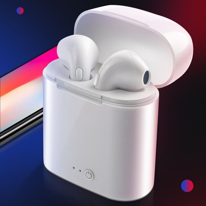 Small I7 TWS Wireless Waterproof Noise Reduction HD HIFI In-Ear Earphones white