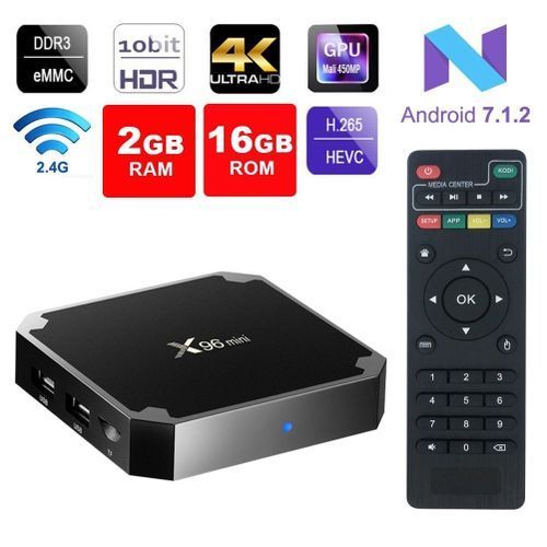 X96 Mini TV Android Box - 2GB+16GB - Black+ Free 32GB SD CARD