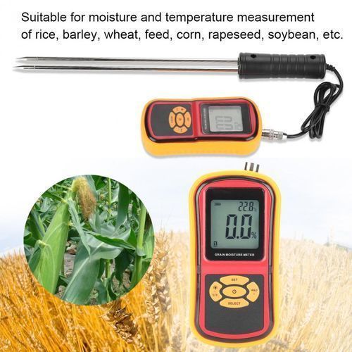 Benetech Grain Moisture Meter Handheld Digital For 8 Kind Seed Paddy Corn Rice Soybean Wheat Fodder