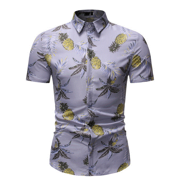 2021 High quality Summer Shirt Men Casual Short Sleeve Men's Floral Shirts Hawaii Casual Male Flower Print Beach Holiday Camisa