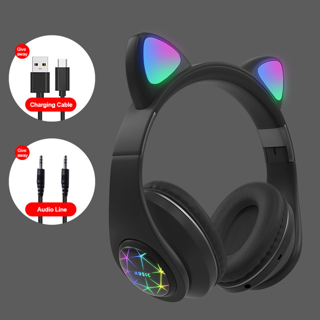 2021 High quality 5.0 Headphones Kids Cute Headset Support TF Card Wireless Bluetooth Headset